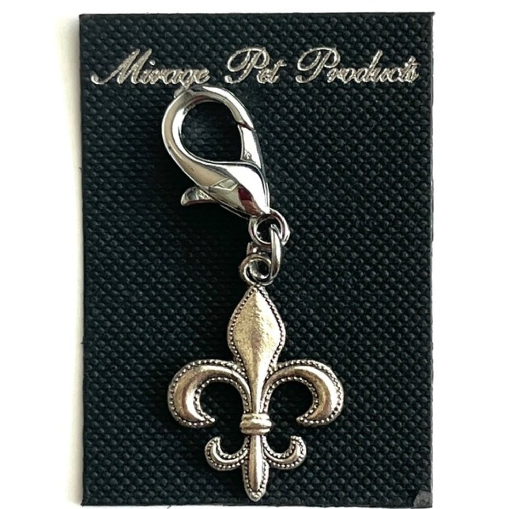 Dog Charm OR Purse Coat Zipper Pull Fleur De Lis by Mirage Pet 1 1/2" Length